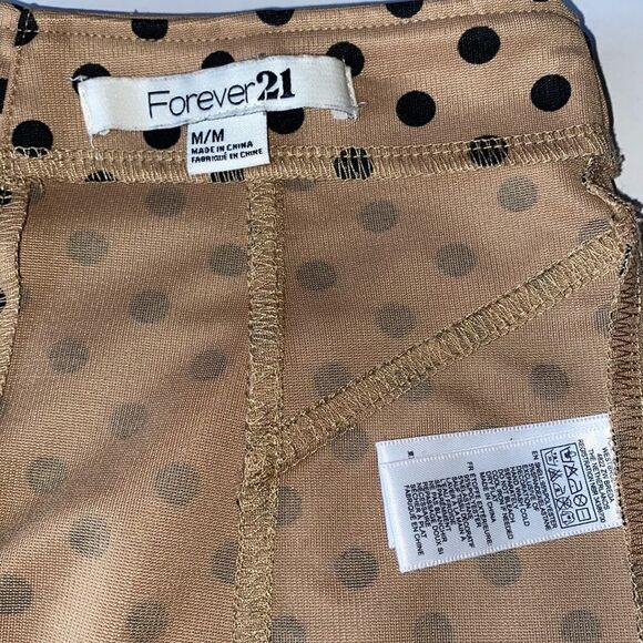 F21, Trendy, Nude, Polka Dot Mini Skirt - Picture 8 of 14